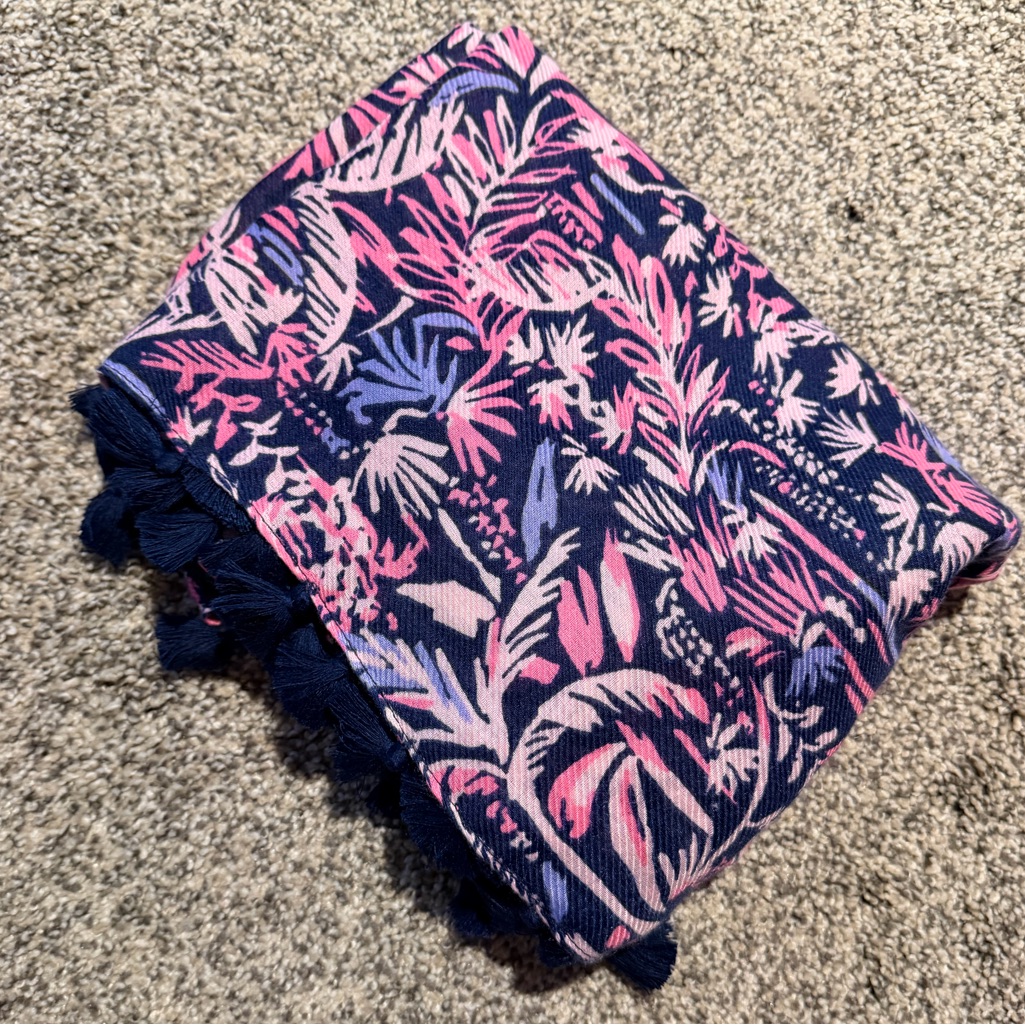 Lilly Pulitzer Bright Navy Swing Of Things Scarf